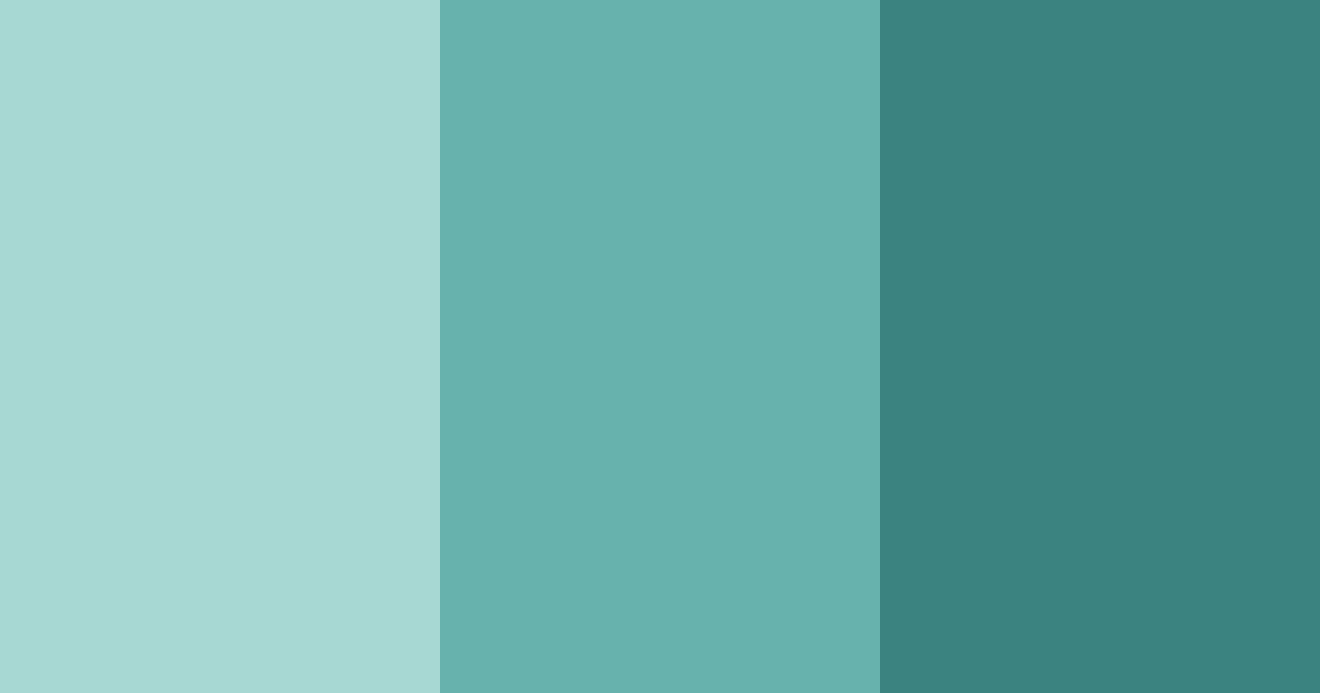 Download teal shades color palette PNG image (landscape)