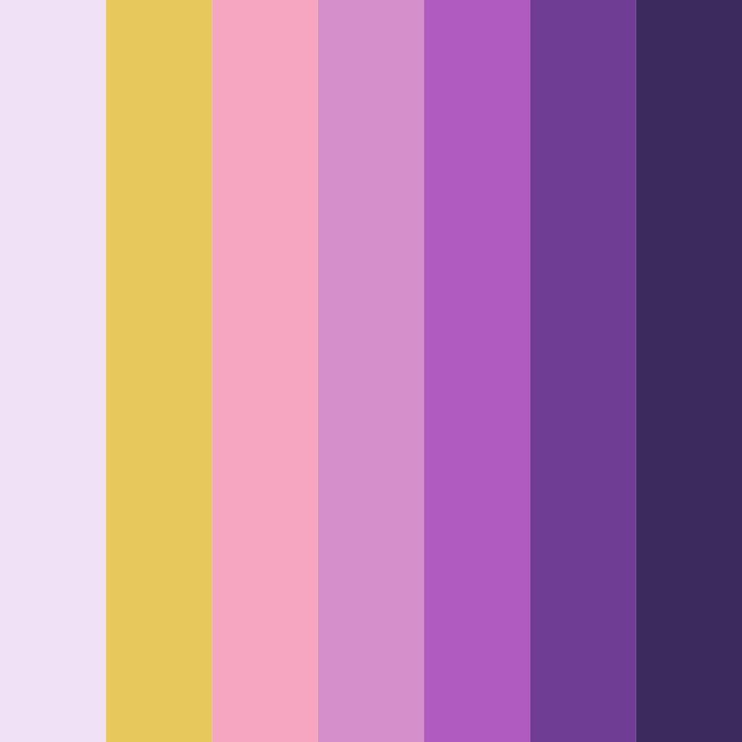Download whimsical twilight color palette PNG image (square)