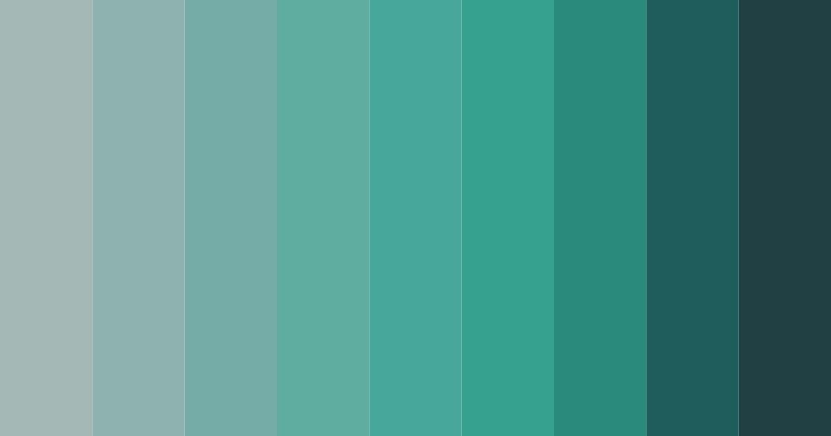 Download teal serenity color palette PNG image (landscape)