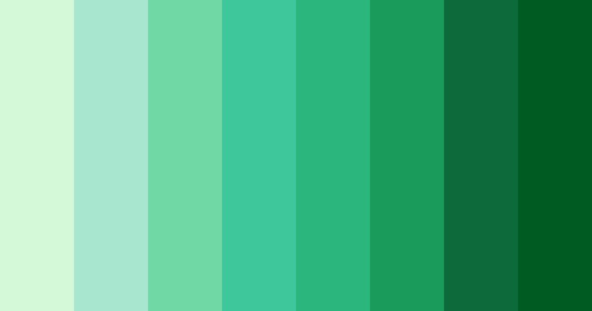 Download emerald oasis color palette PNG image (landscape)