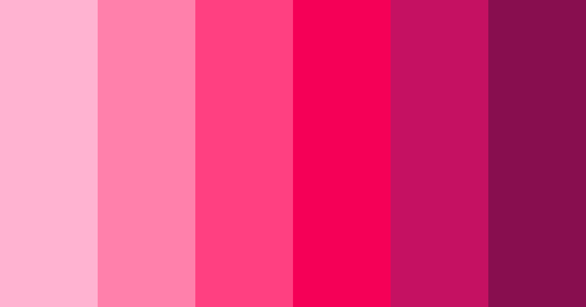 Download pink bubblegum color palette PNG image (landscape)