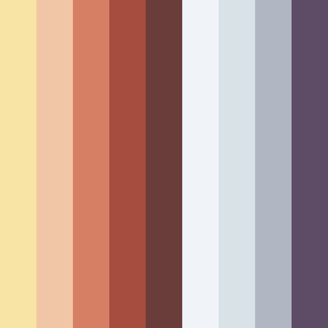 Download sunset whispers color palette PNG image (square)