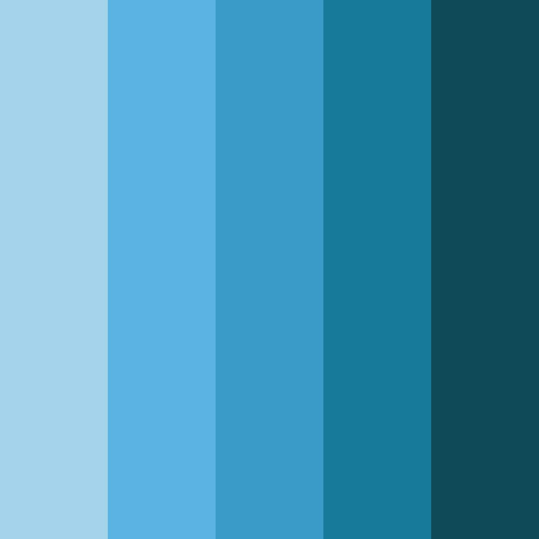 Download blue ocean color palette PNG image (square)