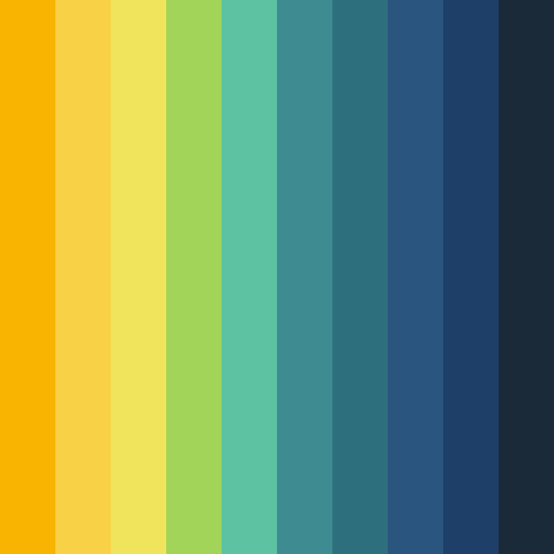 Download rainbow shades color palette PNG image (square)