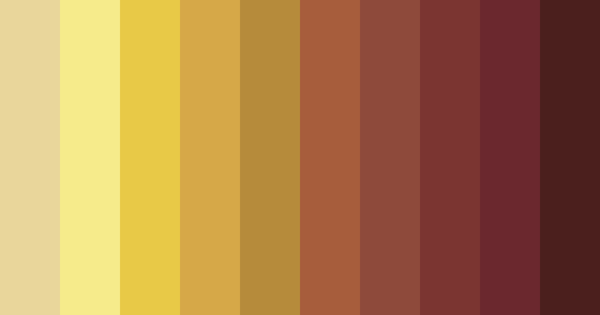 Download brown and yellow earthtones color palette PNG image (landscape)