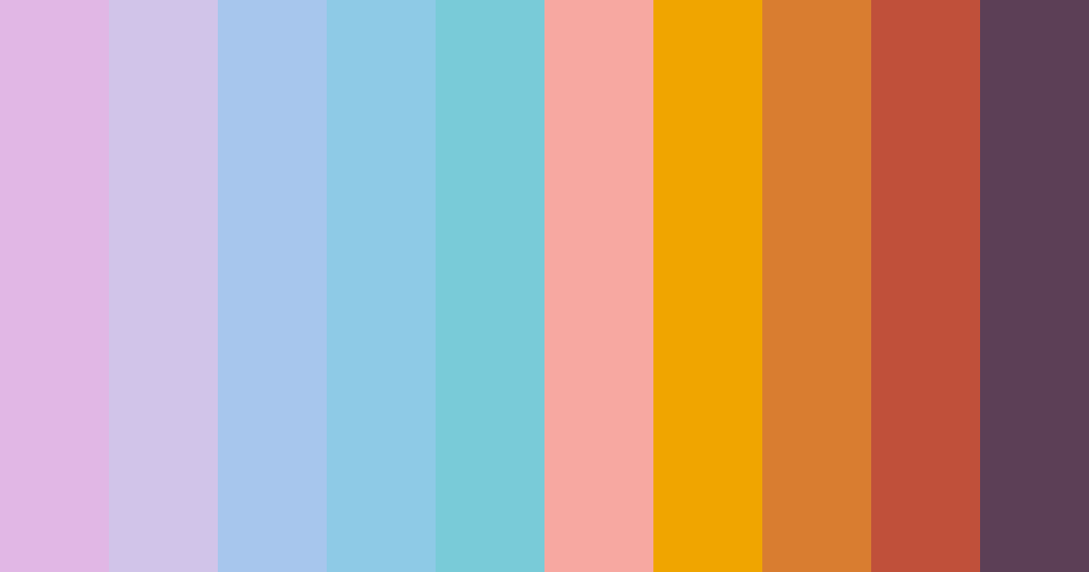 Download pastel blue dream color palette PNG image (landscape)