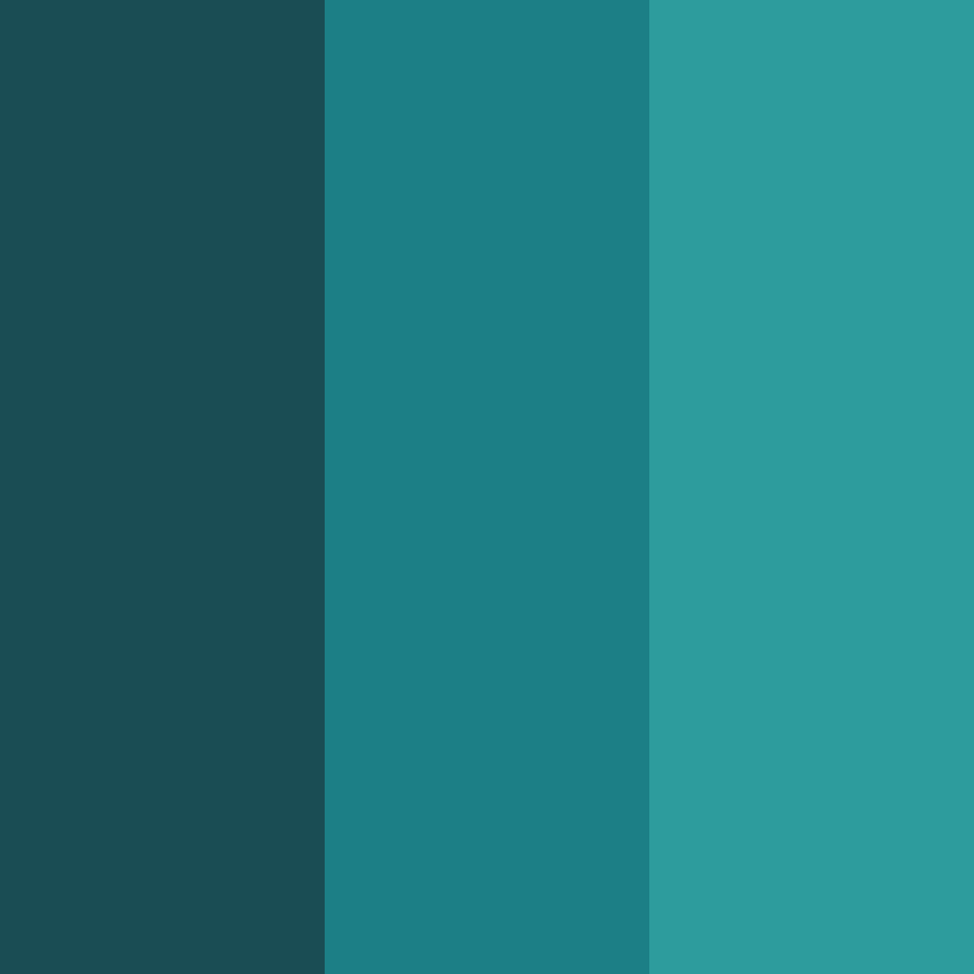 Download teal shades color palette PNG image (square)