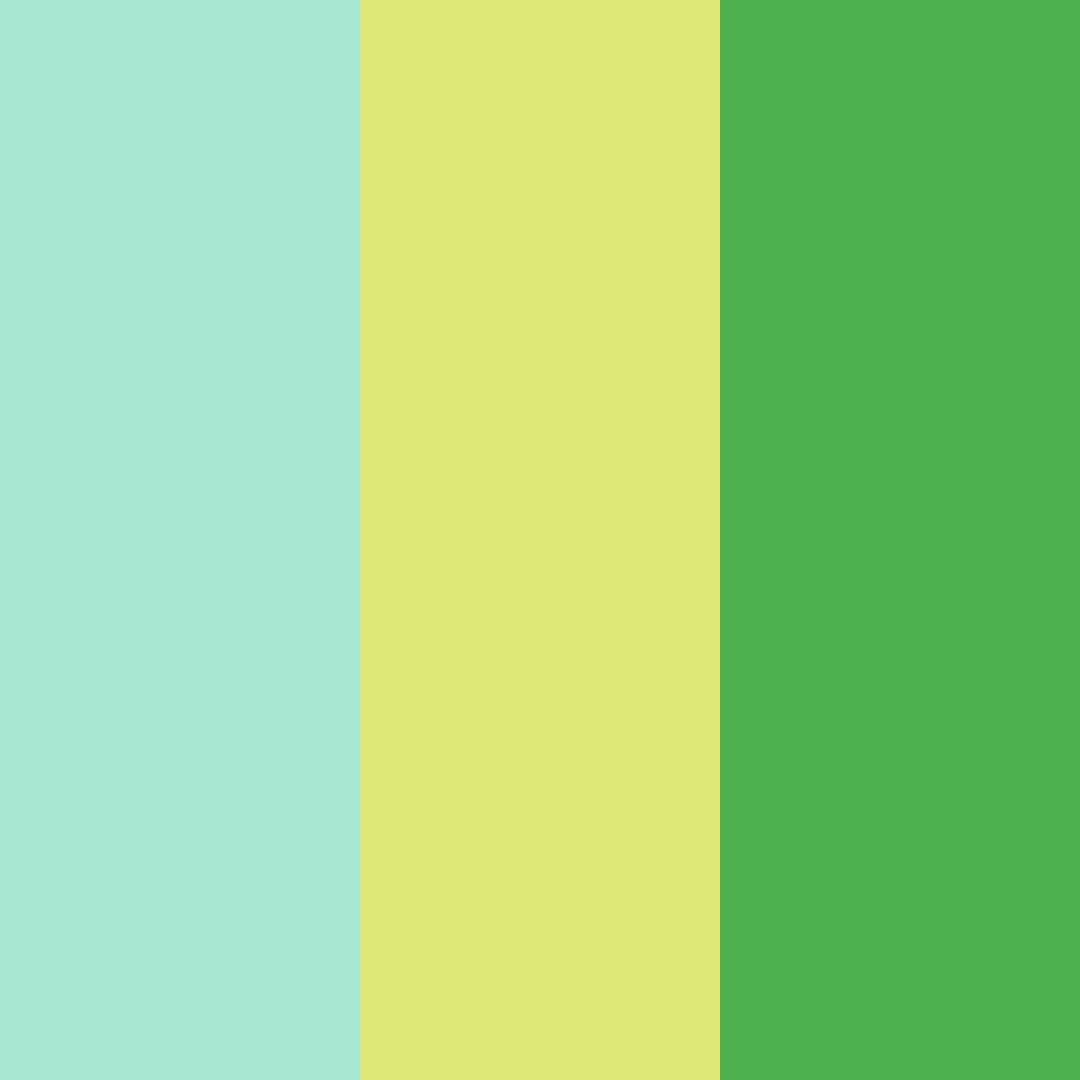 Download green leaf color palette PNG image (square)