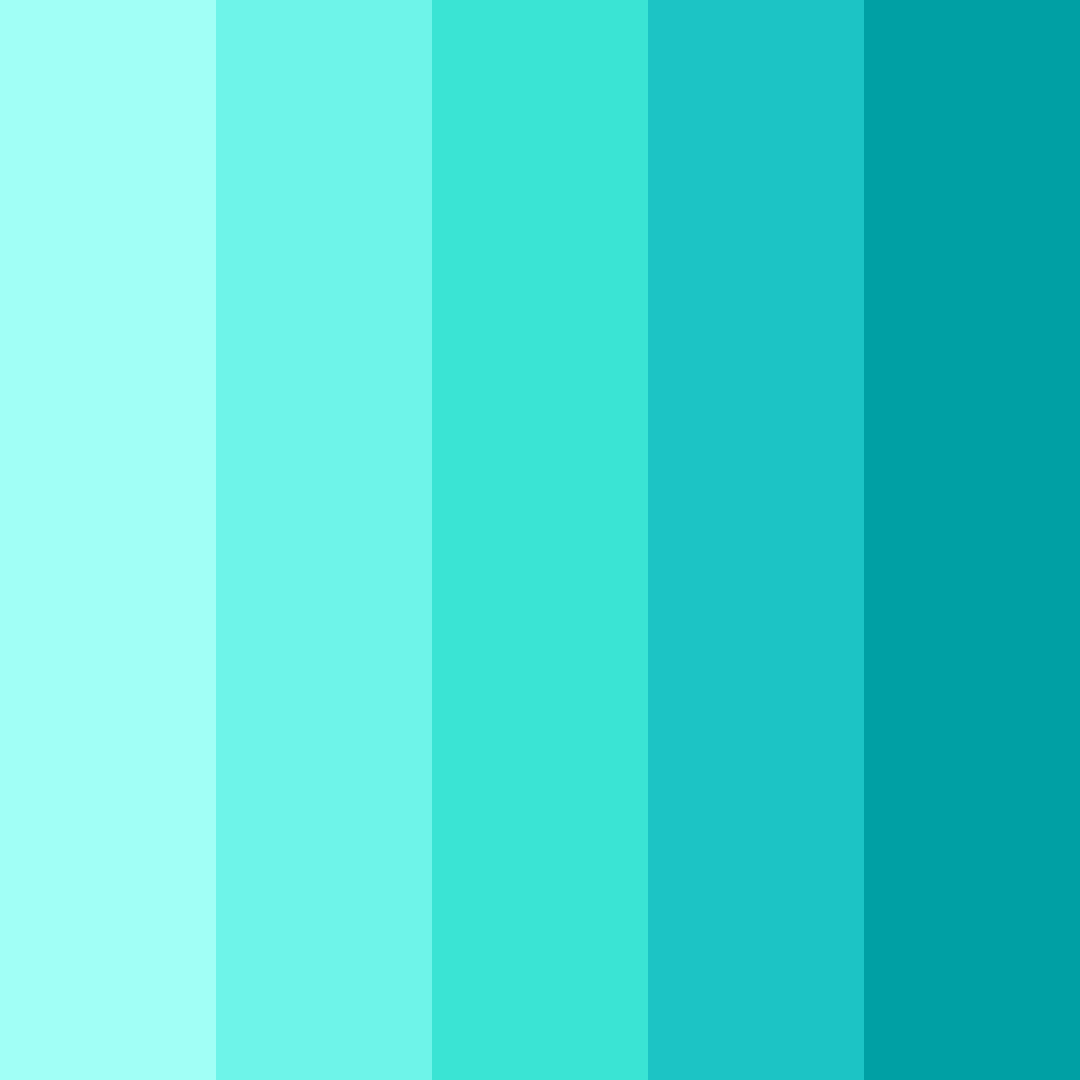 Download tropical teal dream color palette PNG image (square)