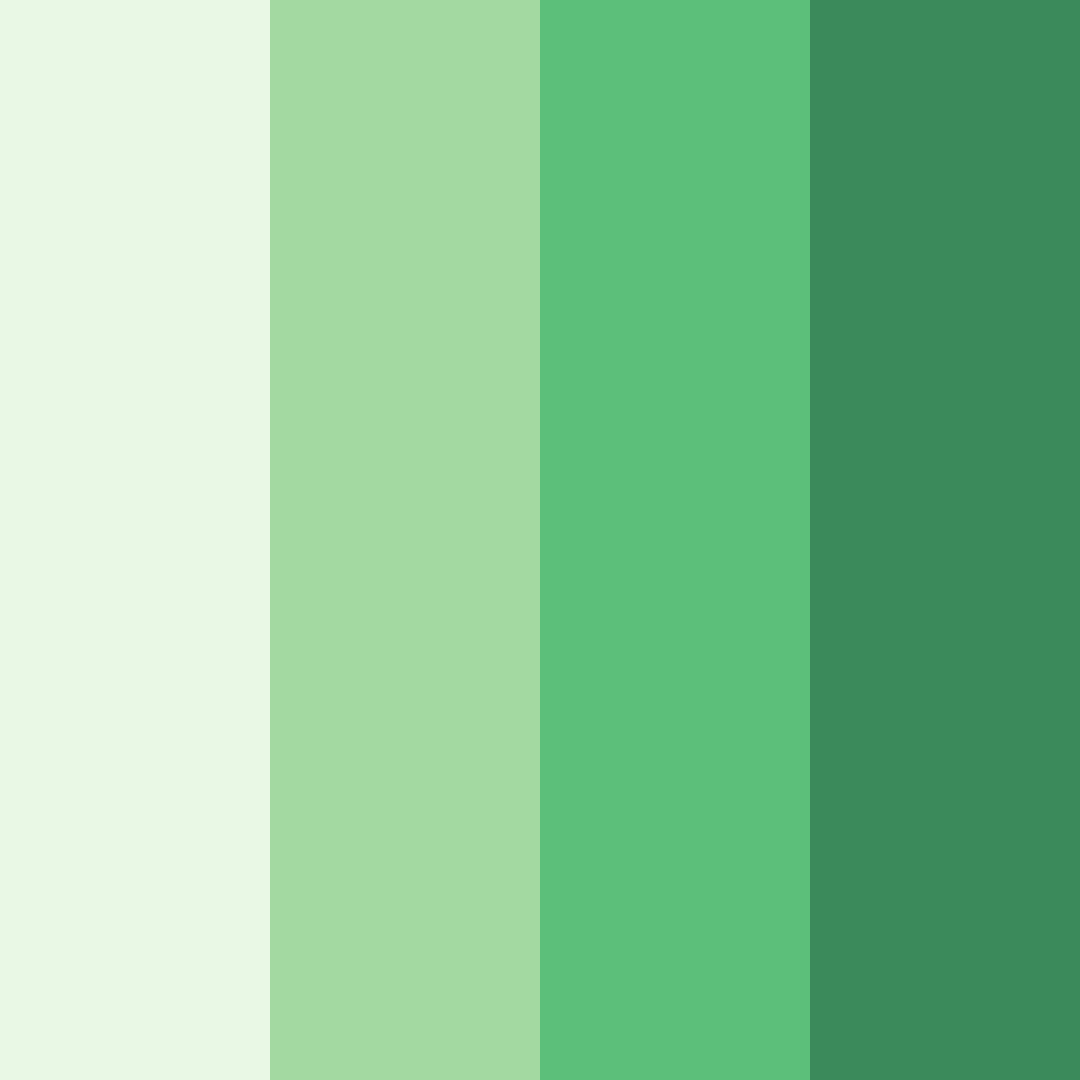 Download fresh green color palette PNG image (square)