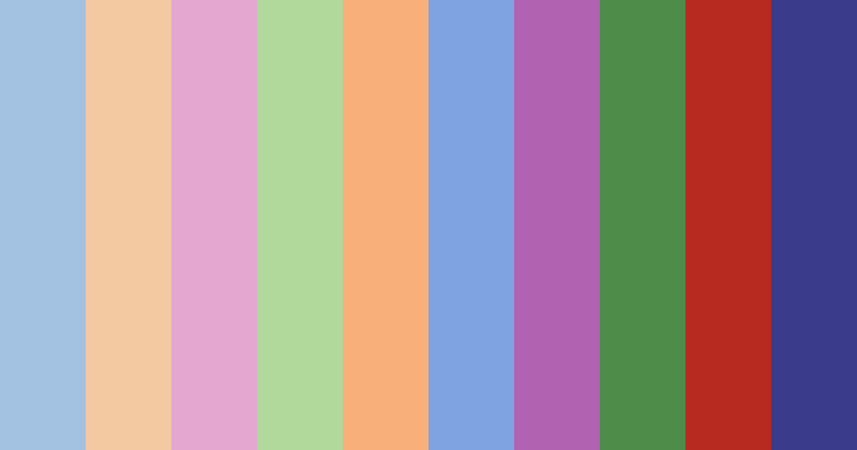 Download shades of blue orange purple green color palette PNG image (landscape)