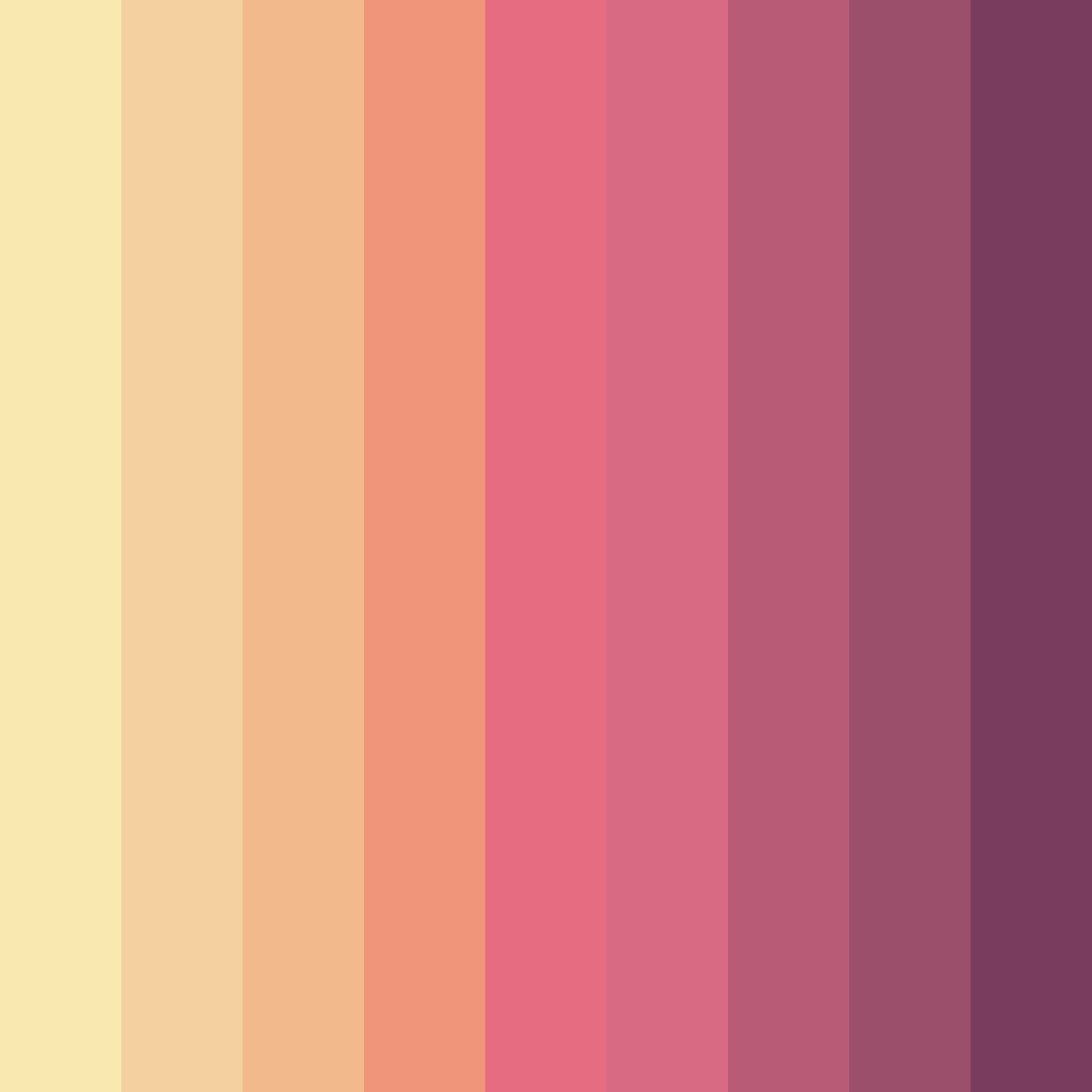 Download sunset blossom color palette PNG image (square)