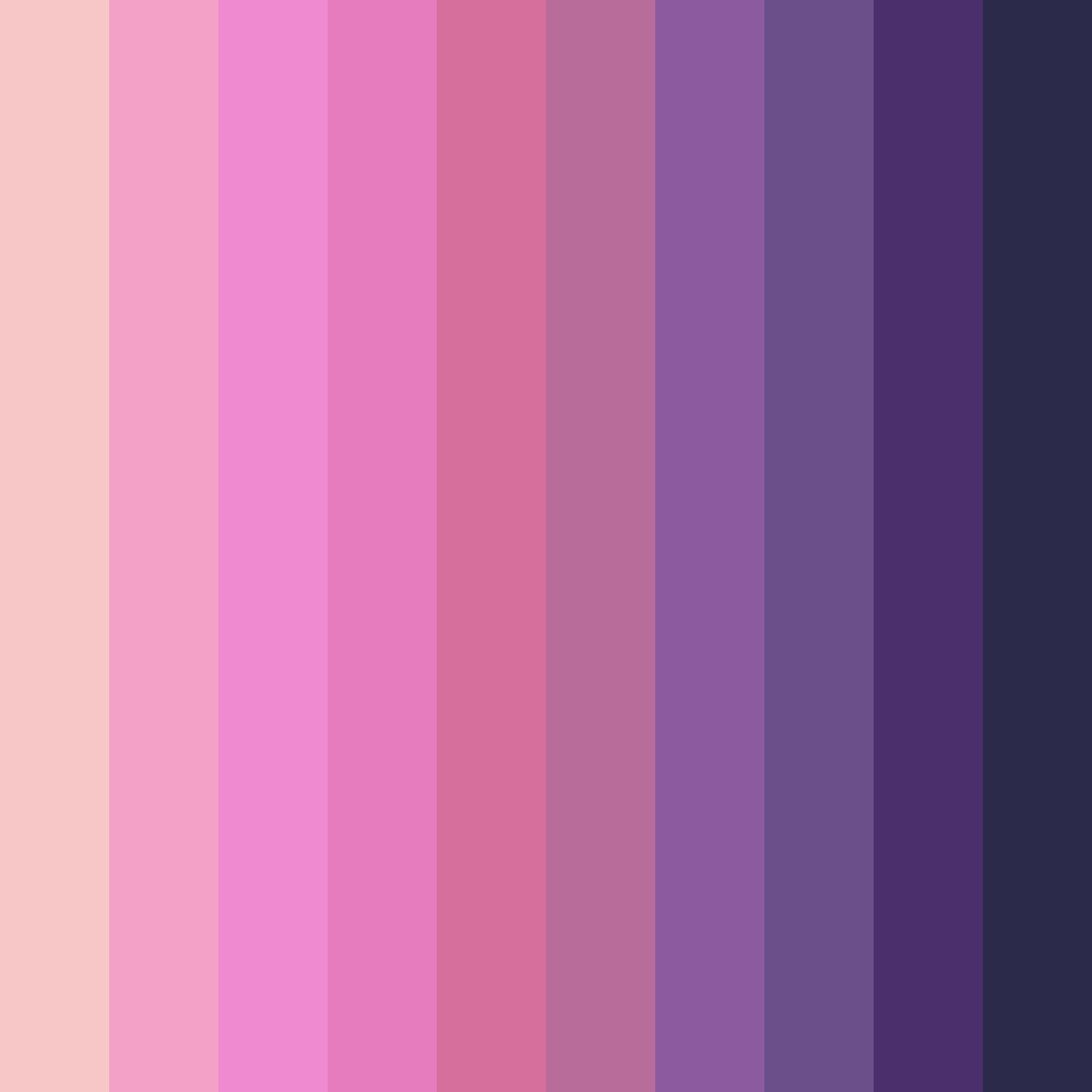 Download whimsical twilight color palette PNG image (square)