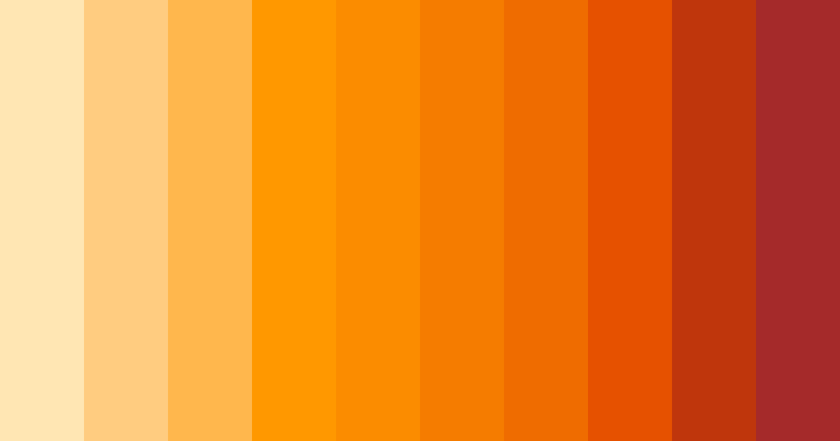 Download warm orange color palette PNG image (landscape)