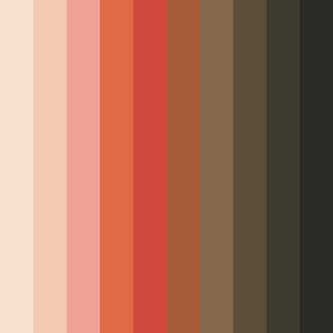 Download warm brown color palette PNG image (square)