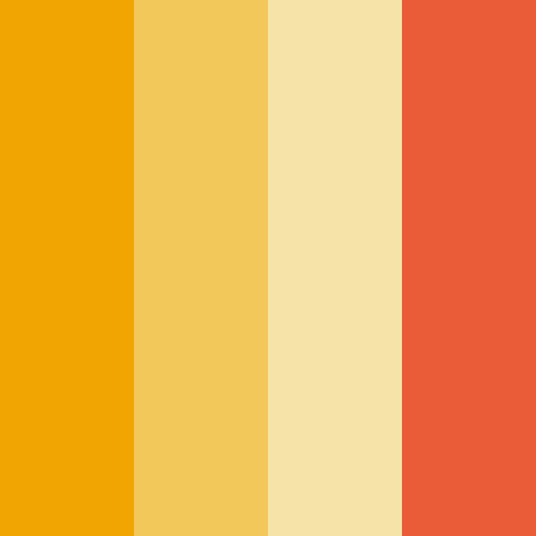 Download orange pop color palette PNG image (square)