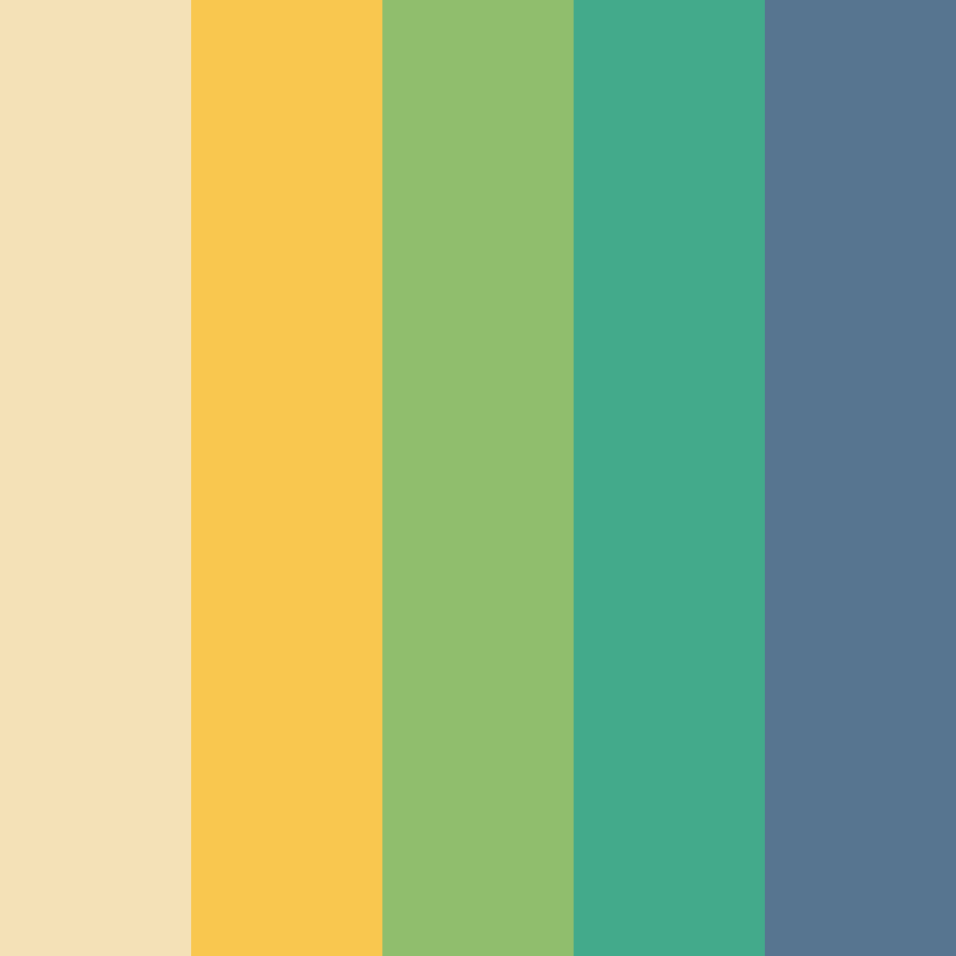 Download sunny garden fun color palette PNG image (square)