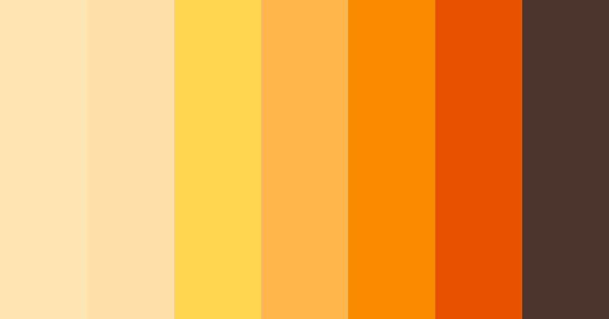 Download sunny orange color palette PNG image (landscape)