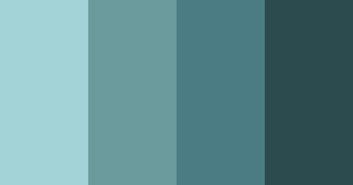 Download teal serenity color palette PNG image (landscape)