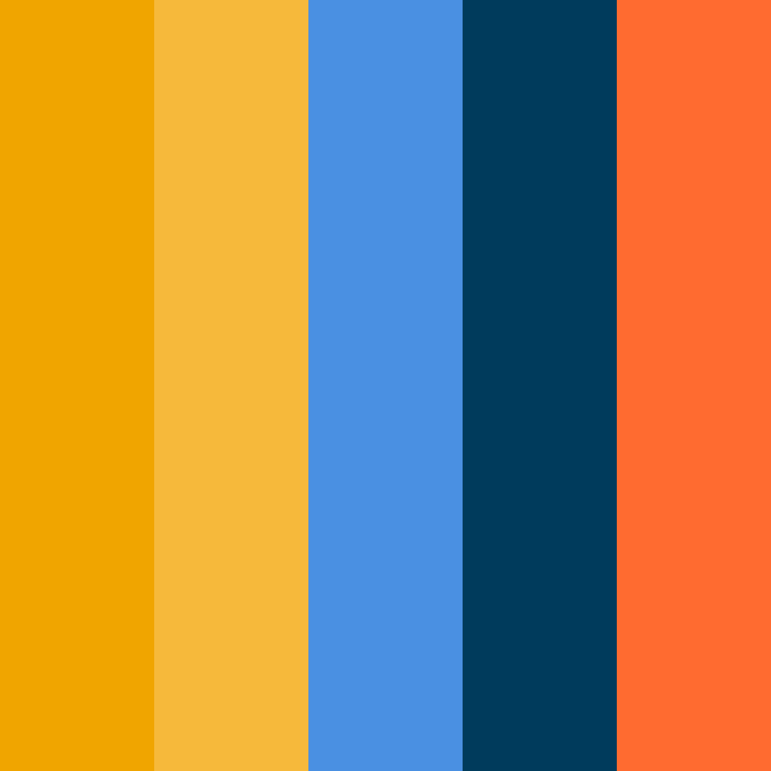 Download blue and orange fusion color palette PNG image (square)