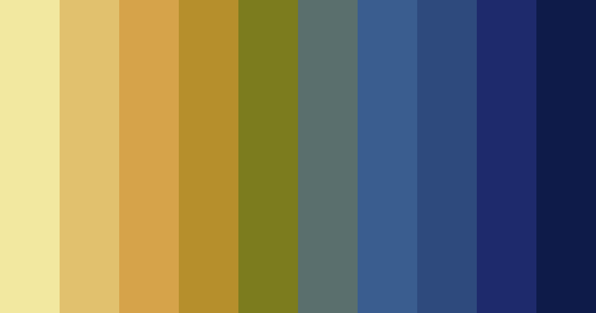 Download golden blue sky color palette PNG image (landscape)