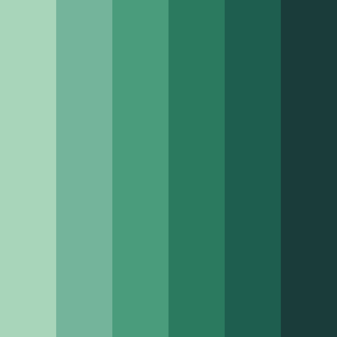 Download emerald forest color palette PNG image (square)