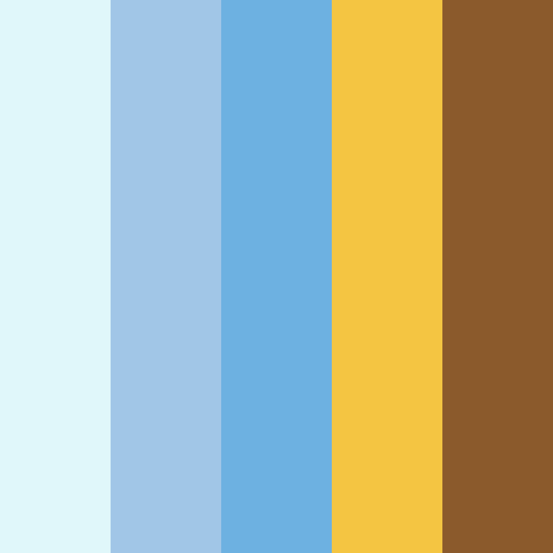 Download blue beach color palette PNG image (square)