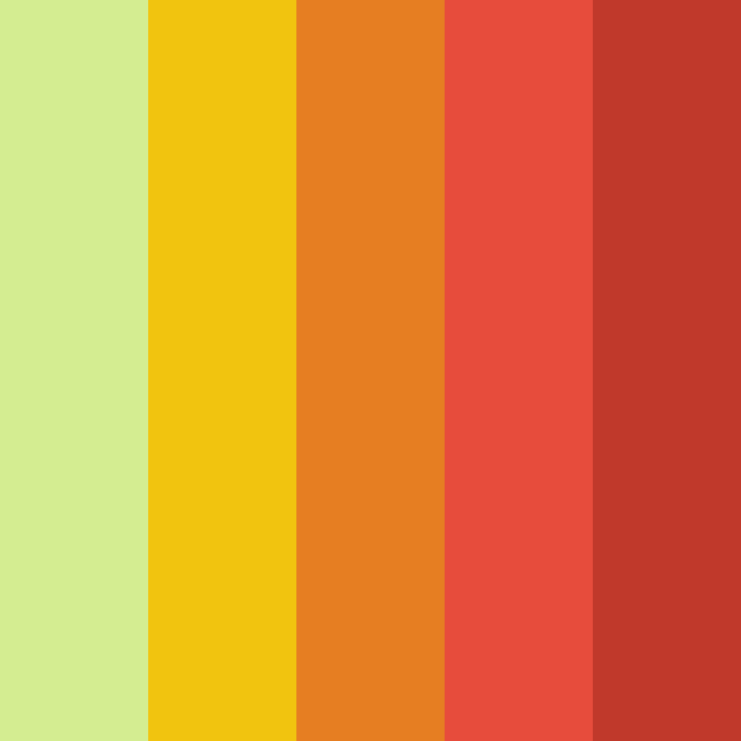 Download vibrant green and red with yellow color palette PNG image (square)