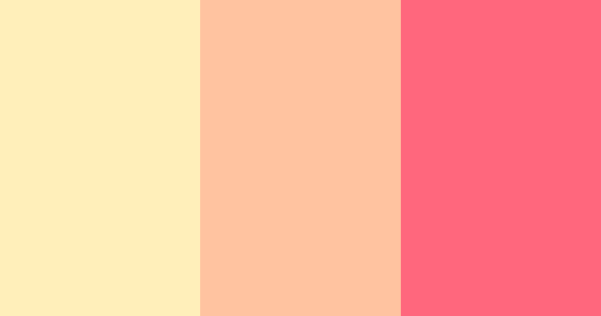 Download peachy shades color palette PNG image (landscape)