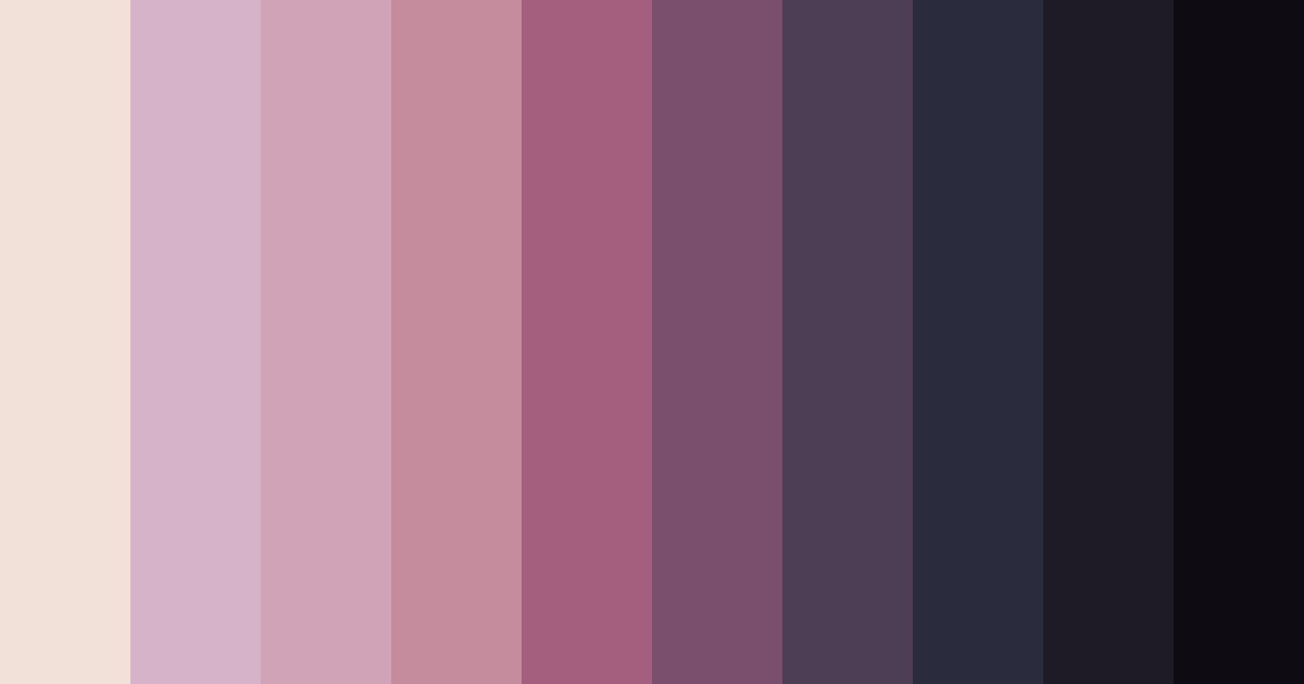 Download mocha rose nightfall color palette PNG image (landscape)