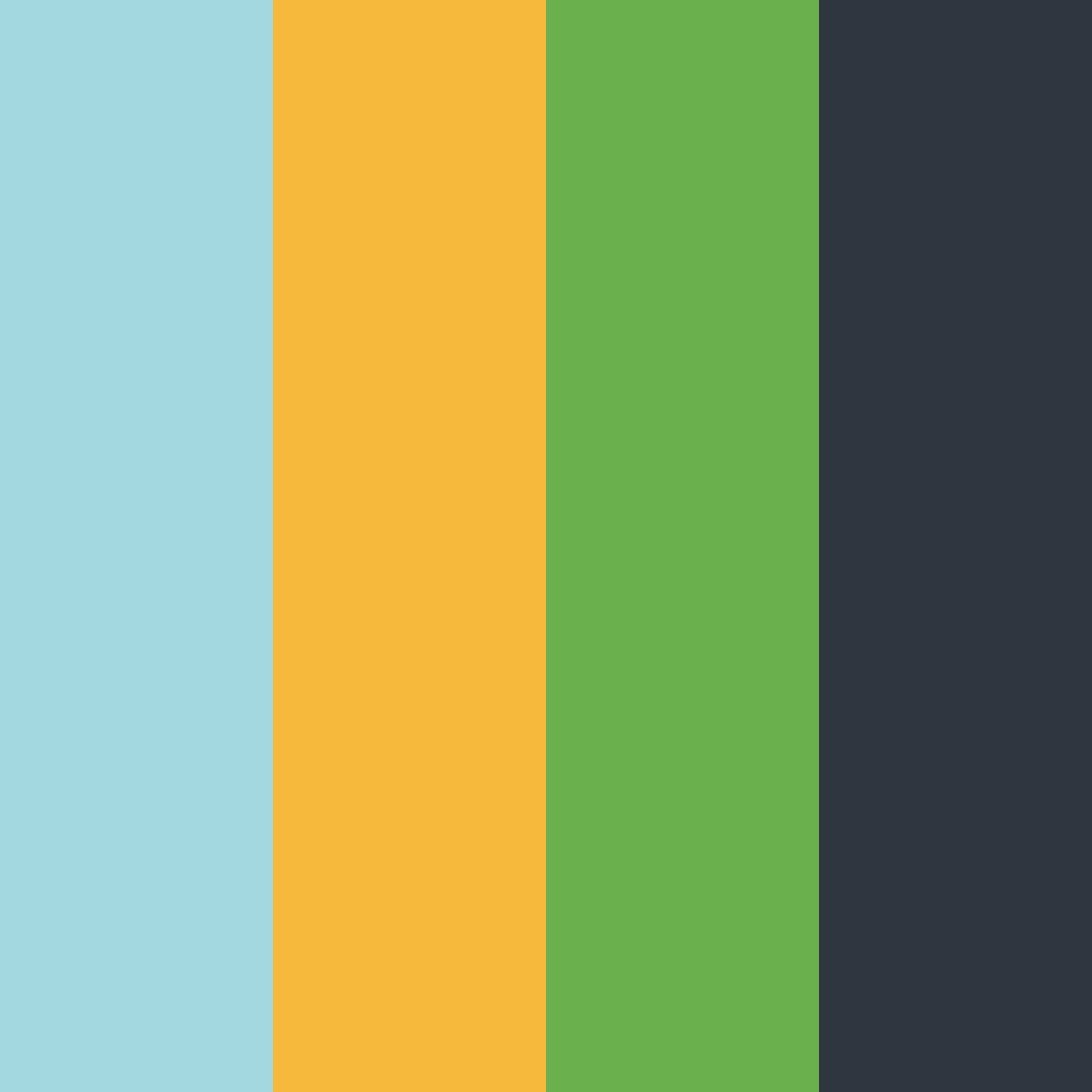 Download aqua orange green color palette PNG image (square)