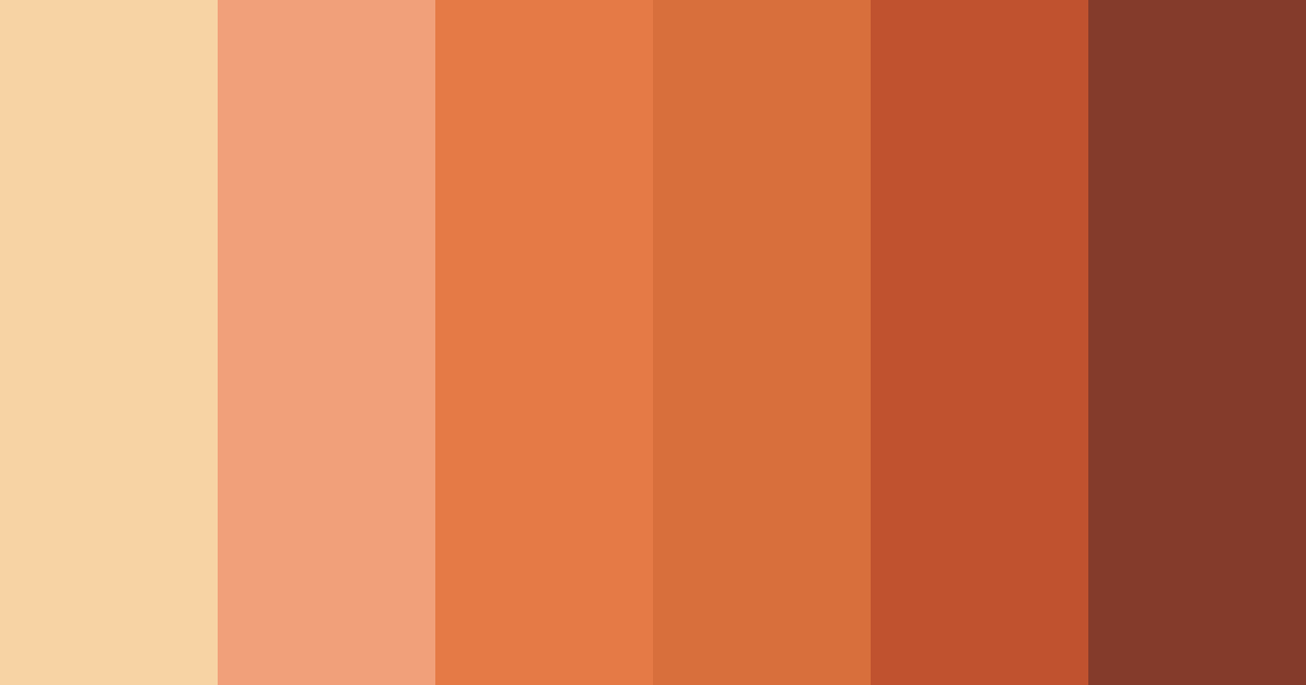 Download orange cute color palette PNG image (landscape)
