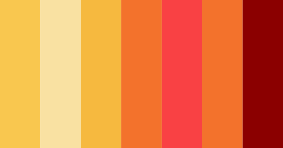 Download warm yellow red color palette PNG image (landscape)