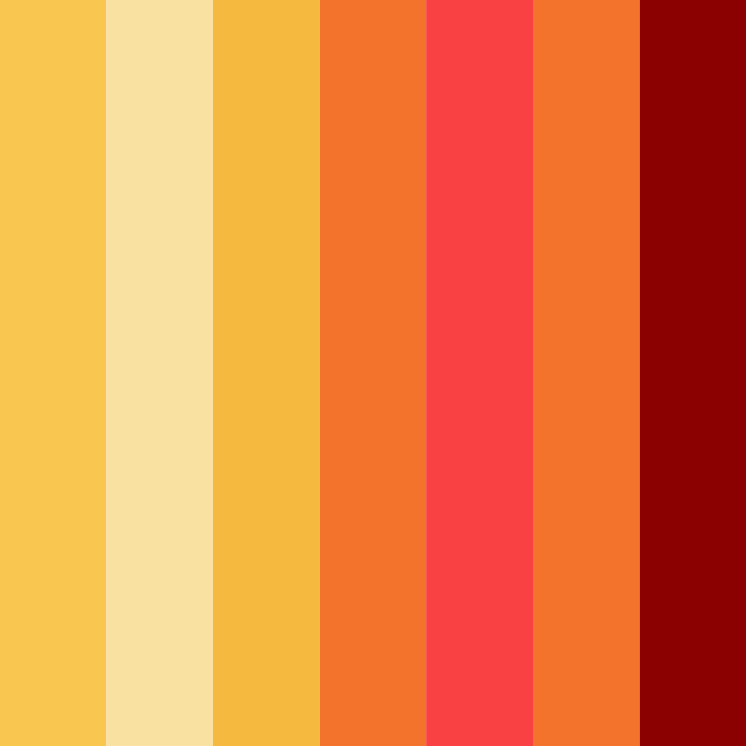 Download warm yellow red color palette PNG image (square)