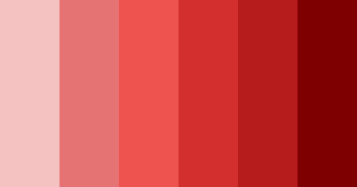 Download dark red shades color palette PNG image (landscape)