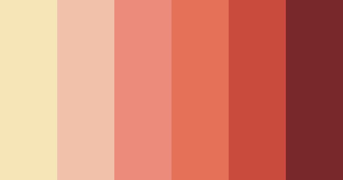 Download shades of red color palette PNG image (landscape)