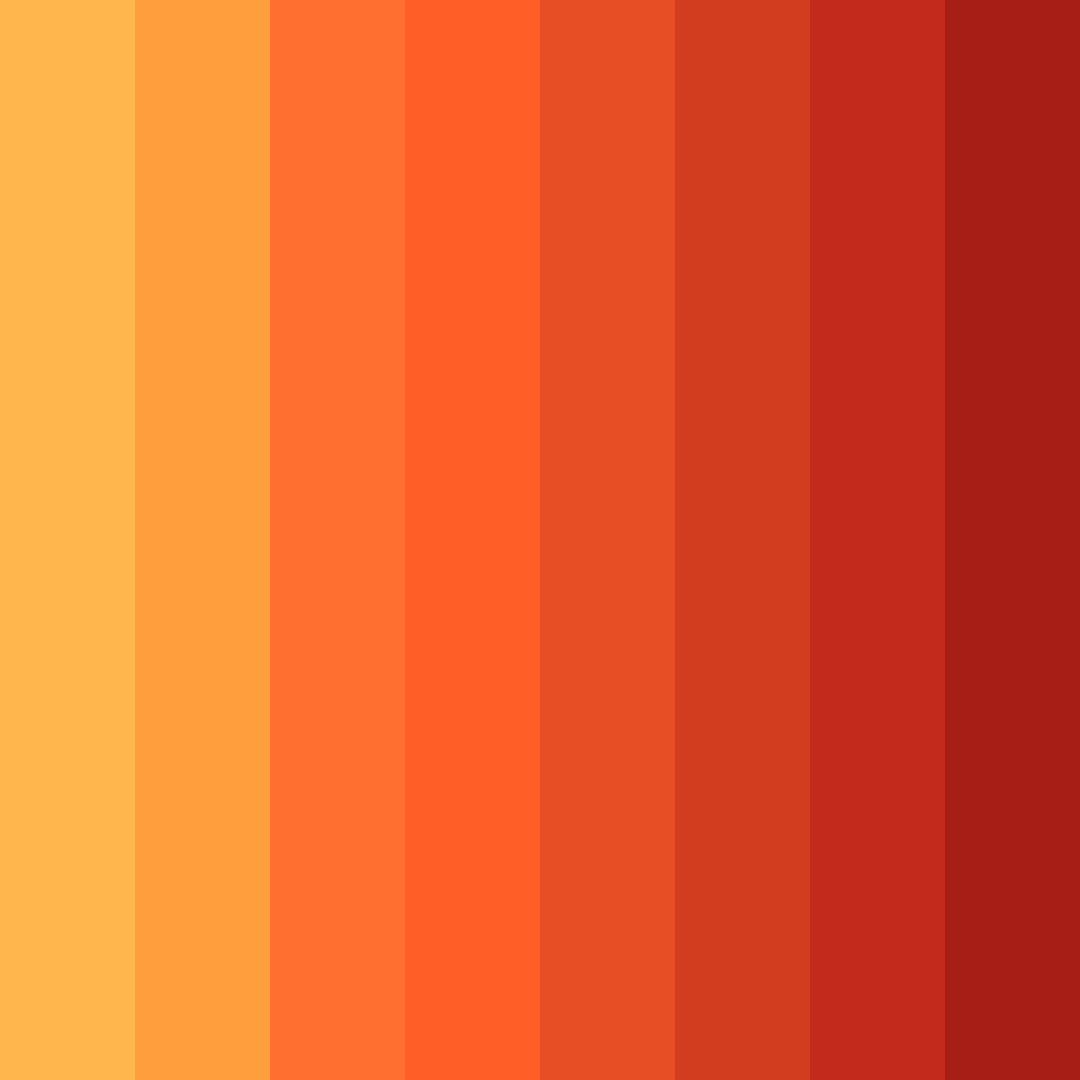 Download fiery tango color palette PNG image (square)