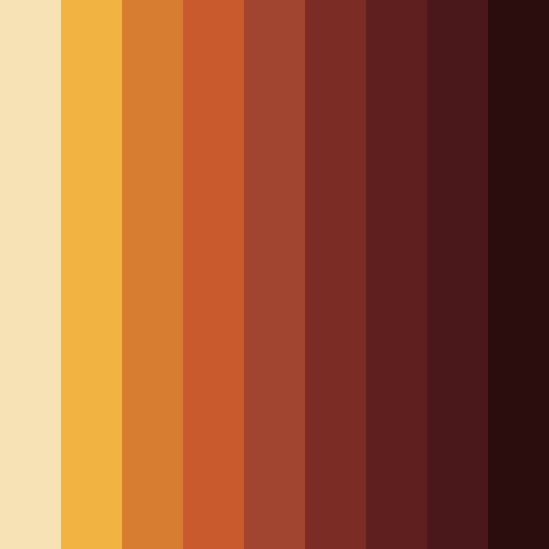 Download warm red autumn color palette PNG image (square)