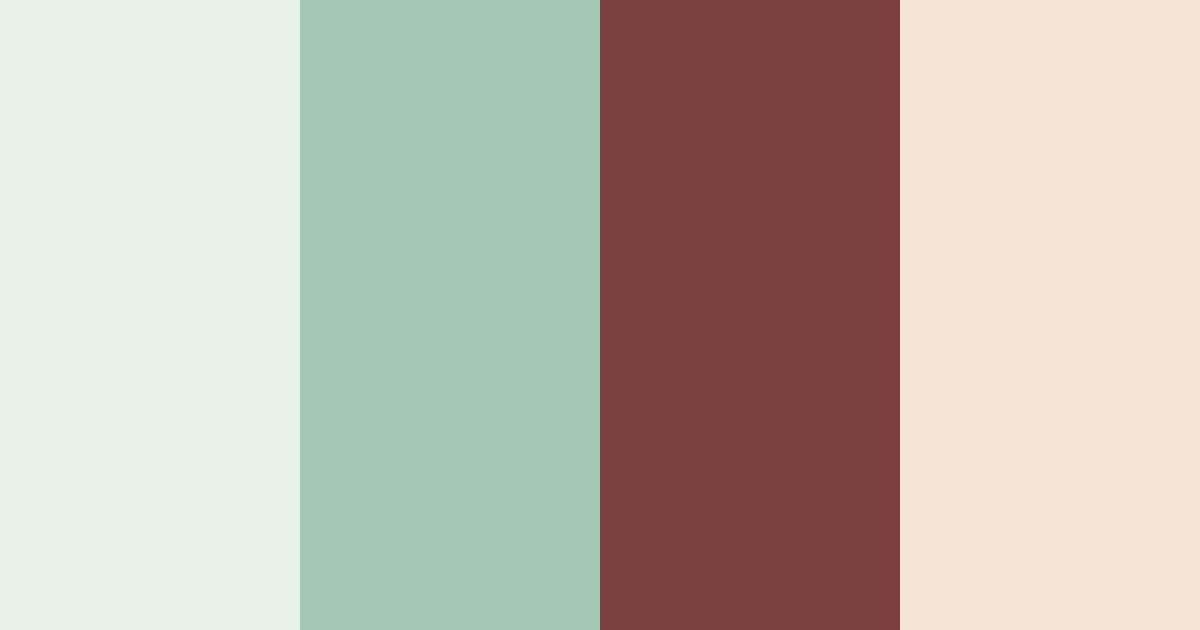 Download emerald and sage serenity color palette PNG image (landscape)