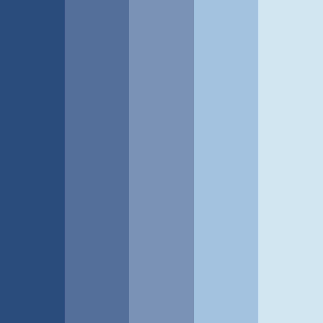 Download shades of blue color palette PNG image (square)