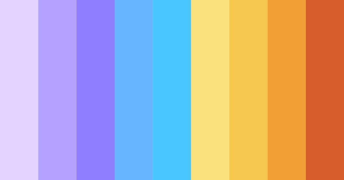 Download serenade of sunsets color palette PNG image (landscape)
