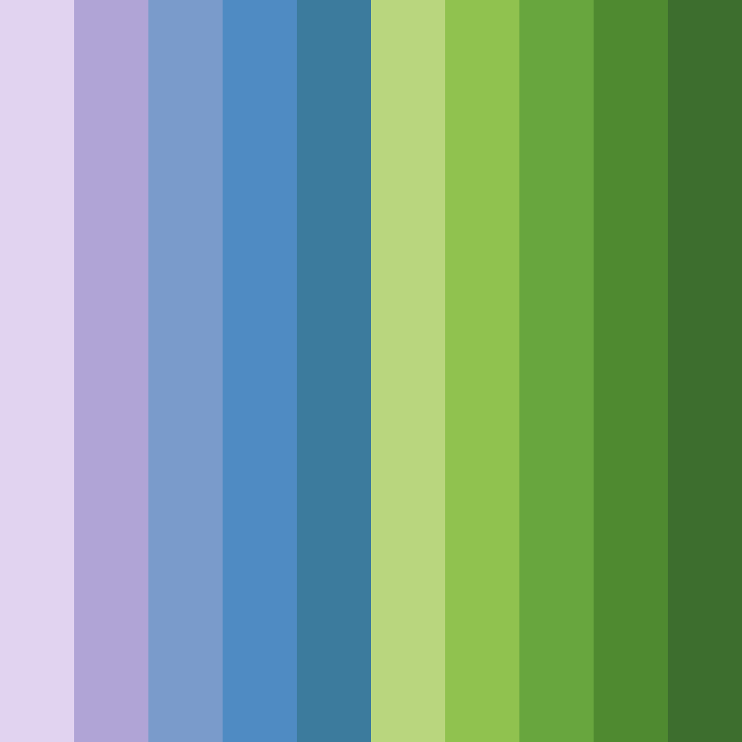 Download shades of blue green purple yellow color palette PNG image (square)