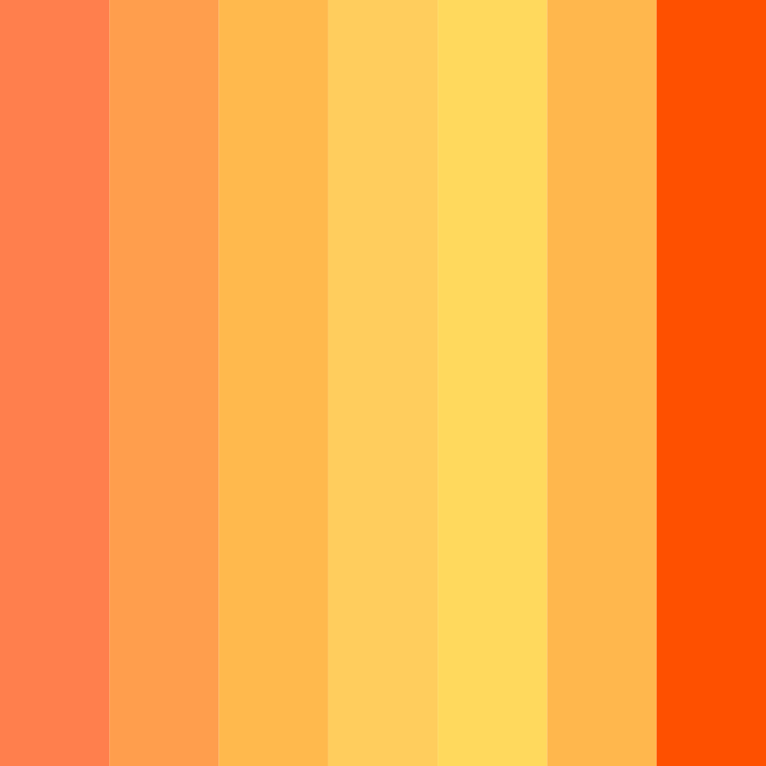 Download fiery sunset bliss color palette PNG image (square)