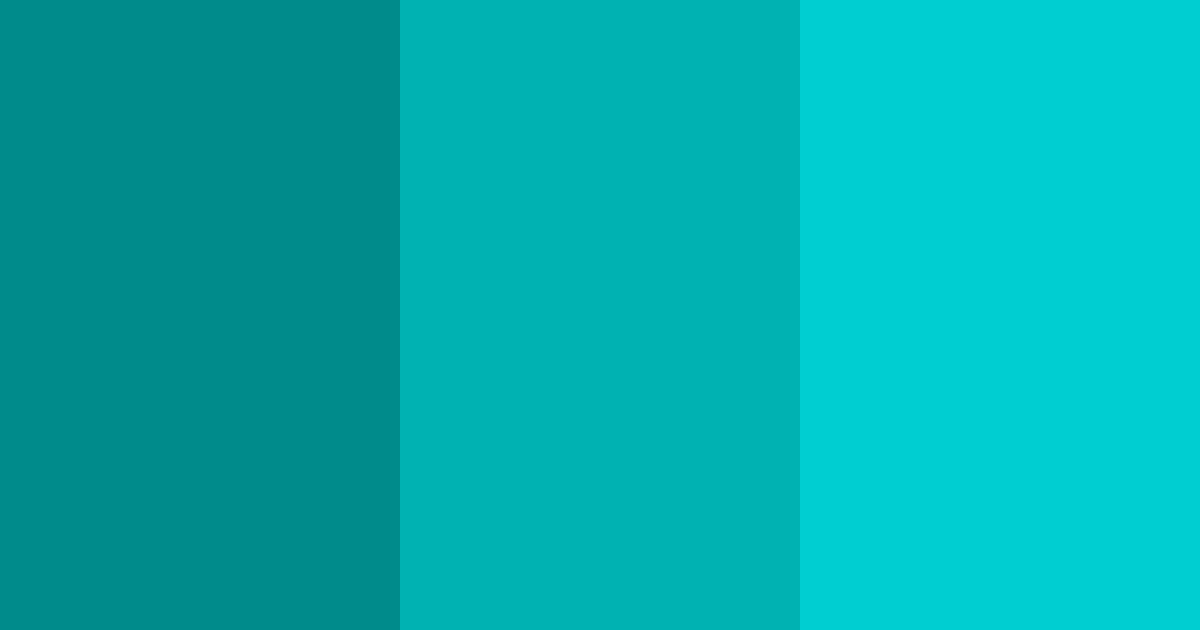 Download teal shades color palette PNG image (landscape)