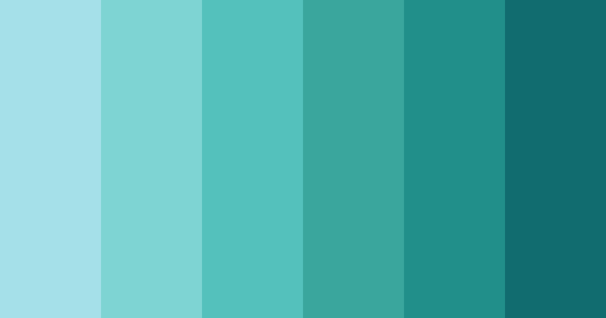 Download tropical teal dream color palette PNG image (landscape)