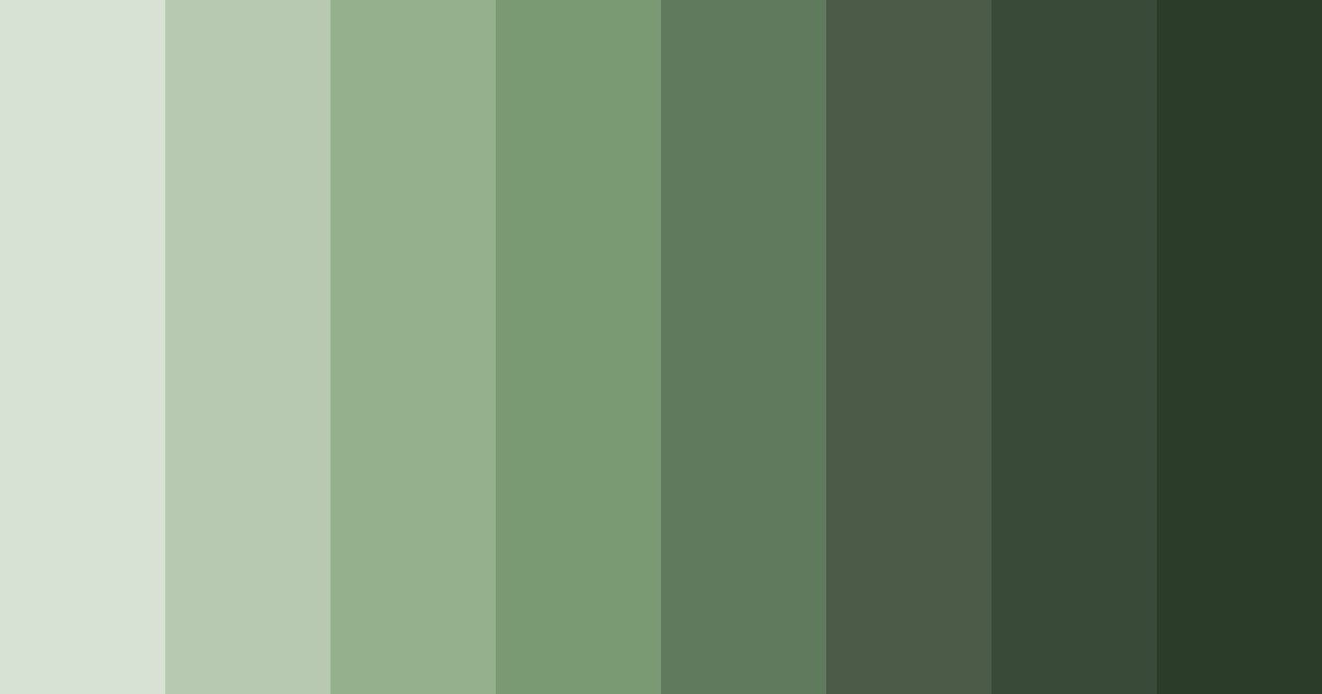 Download whispering greenery color palette PNG image (landscape)