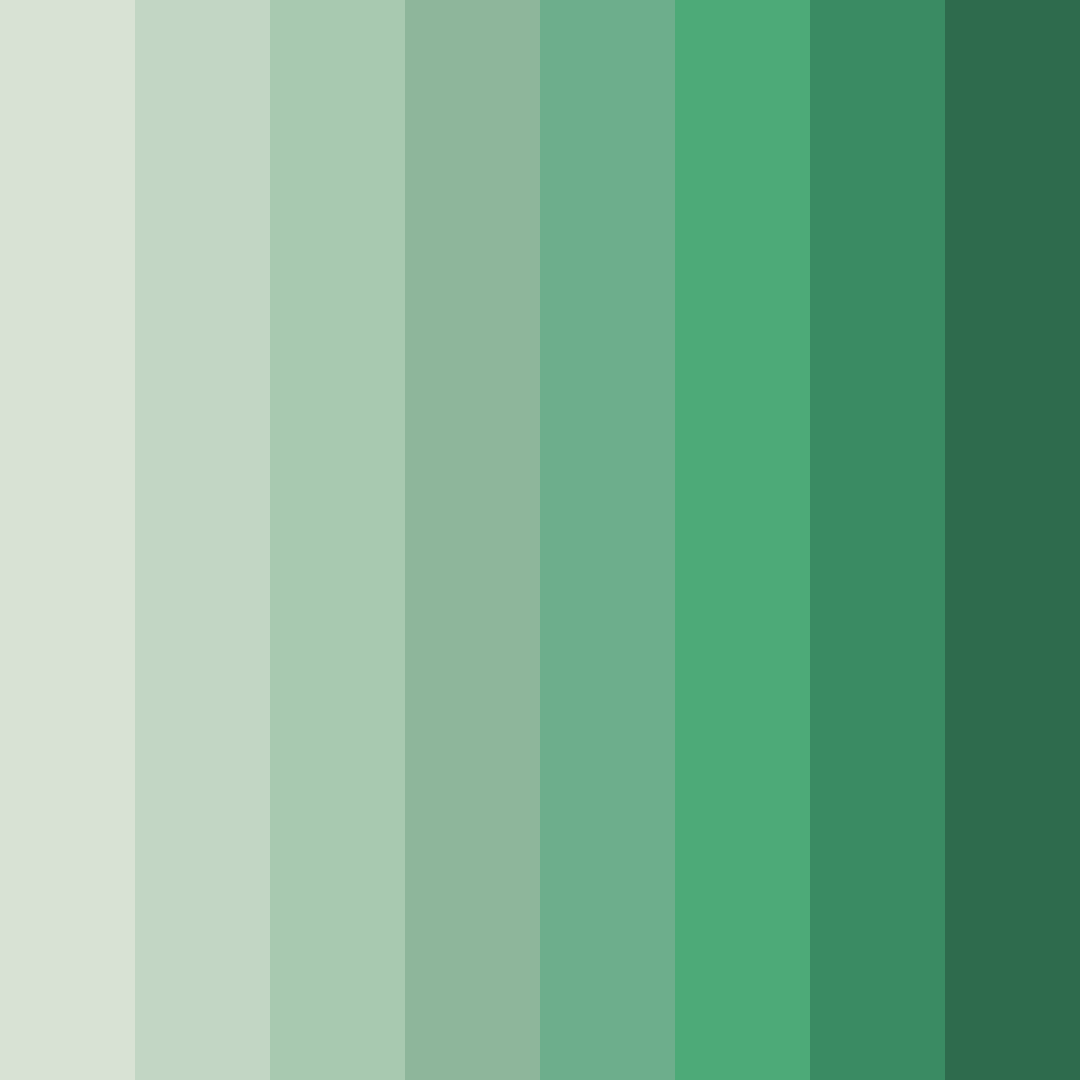Download whispering greenery color palette PNG image (square)