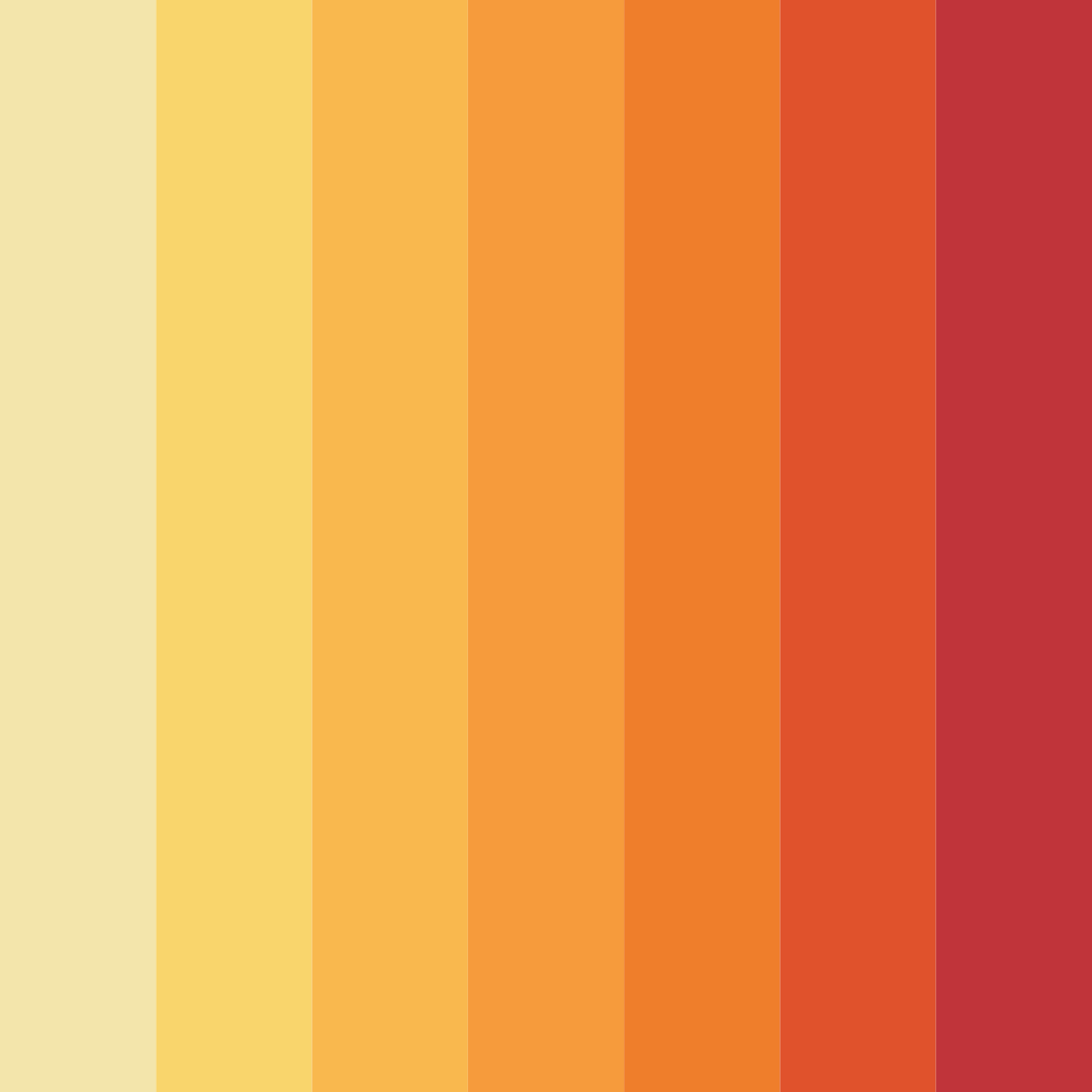 Download sunset orange color palette PNG image (square)