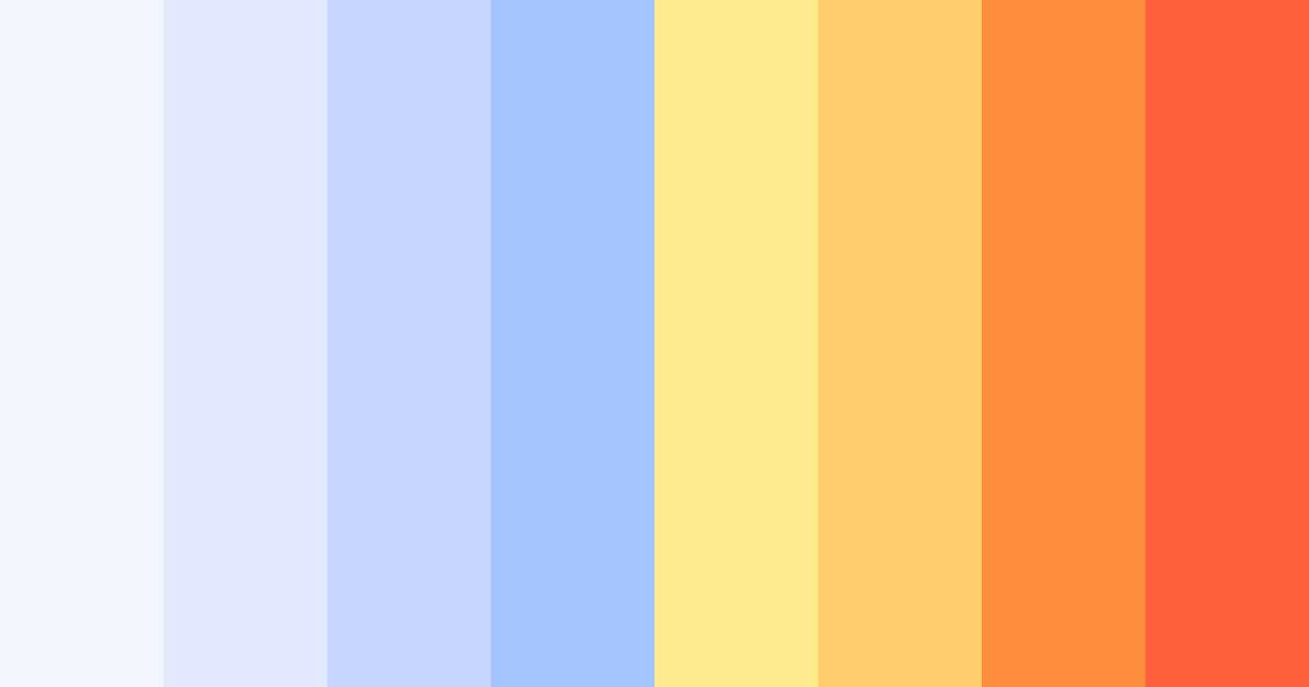 Download bright blue sunshine color palette PNG image (landscape)