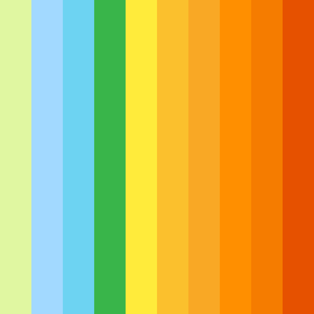 Download sunny oasis spectrum color palette PNG image (square)